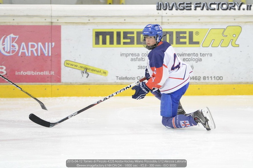 2015-04-12 Torneo di Pinzolo 4225 Aosta-Hockey Milano Rossoblu U12 Alessia Labruna